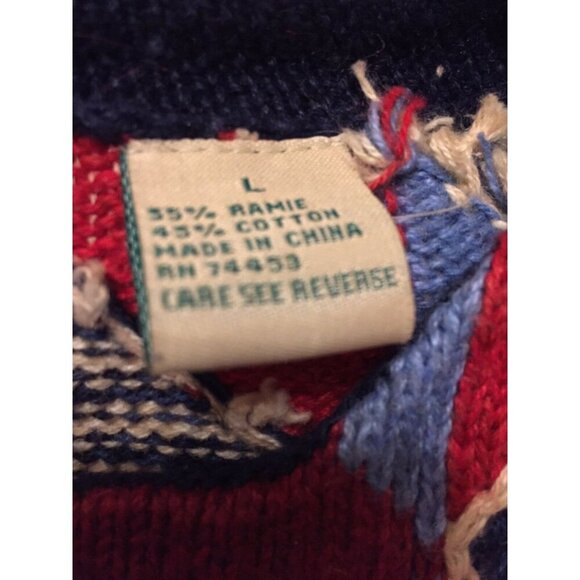 Design Options Philip Jane Gordon Sweater L Cardigan Stars Stripe Patriotic (HH8 - Picture 11 of 12